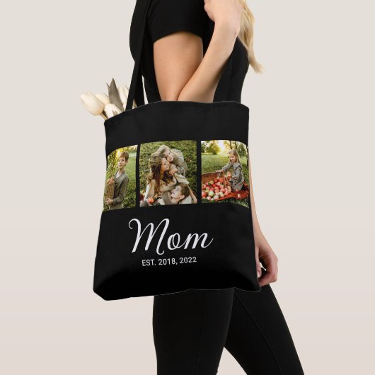 Mama hat Skript Schwarz 3 Foto Tasche (Von Nahem)