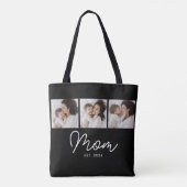 Mama hat Skript Schwarz 3 Foto Tasche (Rückseite)