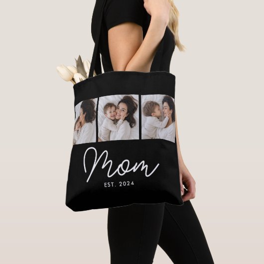 Mama hat Skript Schwarz 3 Foto Tasche (Von Nahem)
