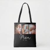 Mama hat Skript Schwarz 3 Foto Tasche (Vorderseite)
