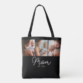 Mama hat Skript Schwarz 3 Foto Tasche (Rückseite)