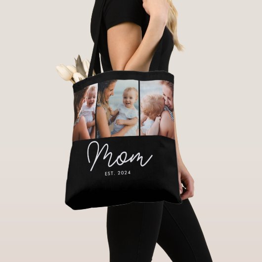 Mama hat Skript Schwarz 3 Foto Tasche (Von Nahem)