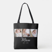 Mama hat Skript Schwarz 3 Foto  Tasche (Rückseite)