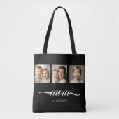 Mama hat Skript Schwarz 3 Foto-Tasche Tasche (Vorderseite)
