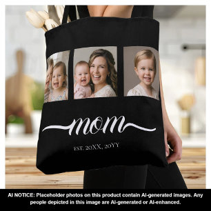 Mama hat Skript Schwarz 3 Foto-Tasche Tasche