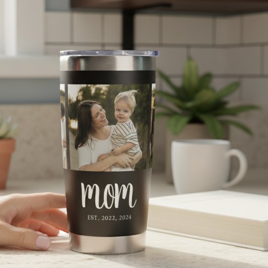 Mama hat Skript Schwarz 3 Foto Thermobecher