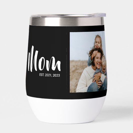 Mama hat Skript Schwarz Foto eingerichtet (Links)