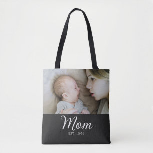 Mama hat Skript Schwarz Foto erstellt Tasche