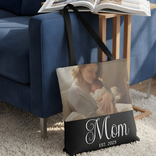 Mama hat Skript Schwarz Foto erstellt Tasche