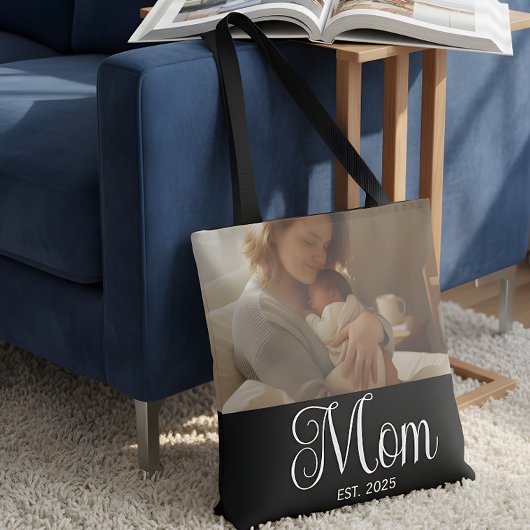 Mama hat Skript Schwarz Foto erstellt Tasche