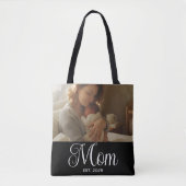 Mama hat Skript Schwarz Foto erstellt Tasche (Vorderseite)