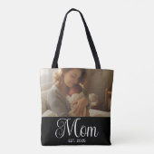 Mama hat Skript Schwarz Foto erstellt Tasche (Rückseite)