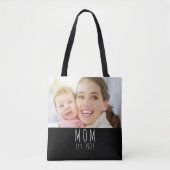 Mama hat Skript Schwarz Foto erstellt  Tasche (Vorderseite)