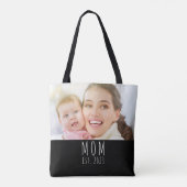 Mama hat Skript Schwarz Foto erstellt  Tasche (Rückseite)