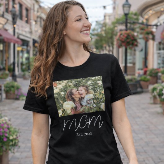 Mama hat Skript Schwarz Foto erstellt Tri-Blend Shirt