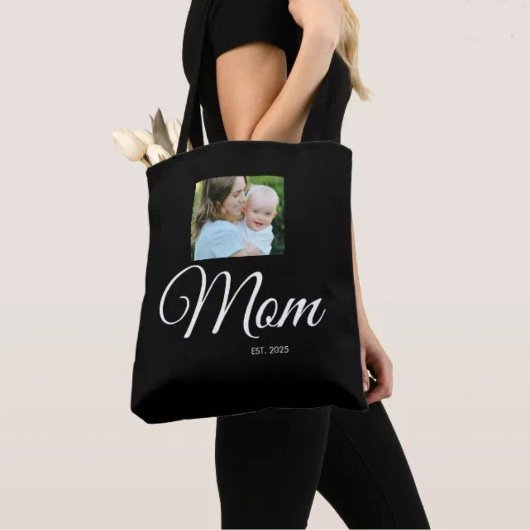 Mama hat Skript Schwarz Foto-Geschenk Tasche