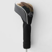 Mama hat Skript Schwarz Foto Golf Headcover (angewinkelt)