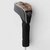 Mama hat Skript Schwarz Foto Golf Headcover (angewinkelt)