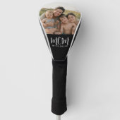 Mama hat Skript Schwarz Foto Golf Headcover (Vorderseite)