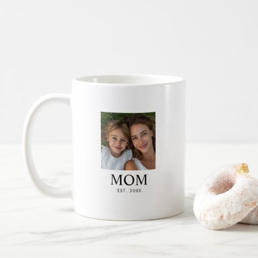 Mama hat Skript Schwarz Foto Kaffeetasse (Mit Donut)