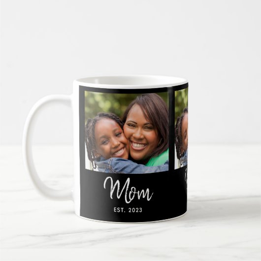 Mama hat Skript Schwarz Foto Kaffeetasse (Links)