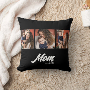 Mama hat Skript Schwarz Foto Kissen