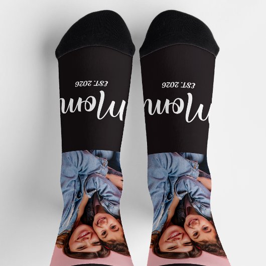 Mama hat Skript Schwarz Foto Socken