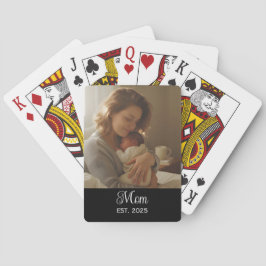 Mama hat Skript Schwarz Foto Spielkarten