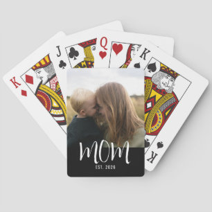 Mama hat Skript Schwarz Foto  Spielkarten