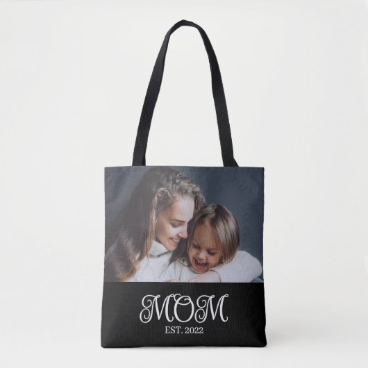 Mama hat Skript Schwarz Foto Tasche (Vorderseite)
