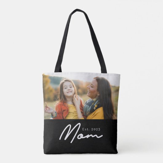 Mama hat Skript Schwarz Foto Tasche (Rückseite)