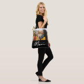 Mama hat Skript Schwarz Foto Tasche (Am Model)