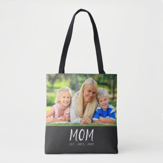 Mama hat Skript Schwarz Foto Tasche (Vorderseite)