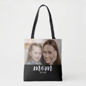 Mama hat Skript Schwarz Foto Tasche (Vorderseite)