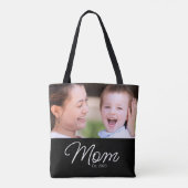 Mama hat Skript Schwarz Foto Tasche (Rückseite)