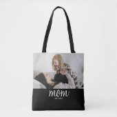 Mama hat Skript Schwarz Foto Tasche (Vorderseite)