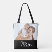 Mama hat Skript Schwarz Foto Tasche (Rückseite)