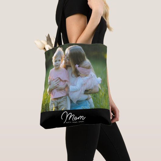 Mama hat Skript Schwarz Foto Tasche (Von Nahem)