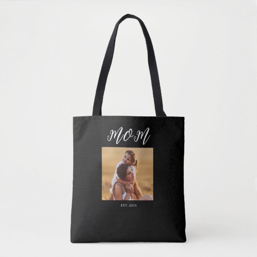 Mama hat Skript Schwarz Foto Tasche (Vorderseite)