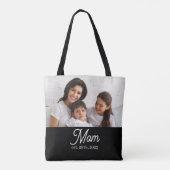 Mama hat Skript Schwarz Foto Tasche (Rückseite)
