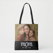 Mama hat Skript Schwarz Foto Tasche (Vorderseite)