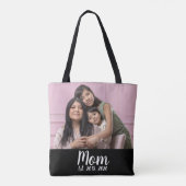 Mama hat Skript Schwarz Foto Tasche (Rückseite)