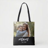 Mama hat Skript Schwarz Foto Tasche (Vorderseite)