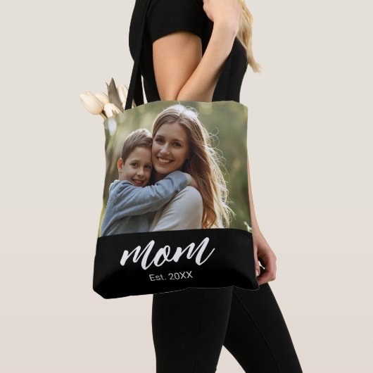 Mama hat Skript Schwarz Foto Tasche (Von Nahem)