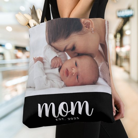Mama hat Skript Schwarz Foto Tasche