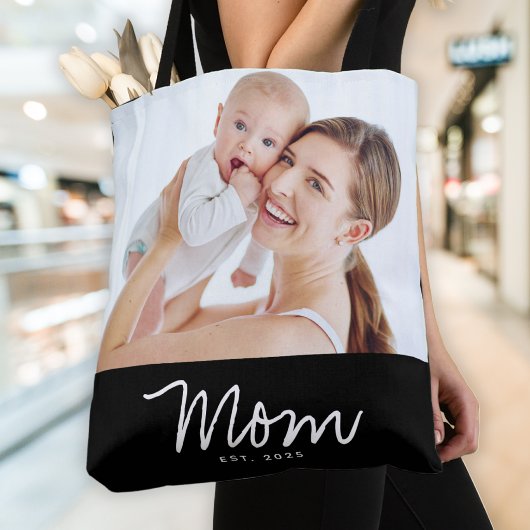 Mama hat Skript Schwarz Foto Tasche