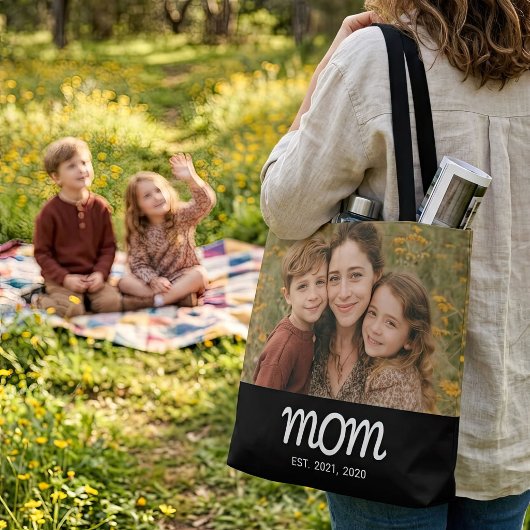 Mama hat Skript Schwarz Foto Tasche