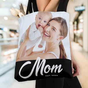 Mama hat Skript Schwarz Foto Tasche