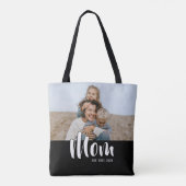 Mama hat Skript Schwarz Foto Tasche (Rückseite)