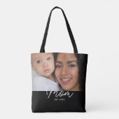 Mama hat Skript Schwarz Foto Tasche (Rückseite)